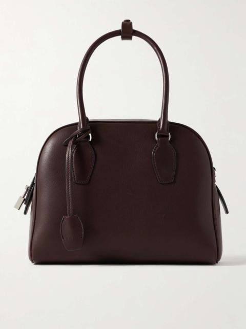 The Row India leather tote Dark brown