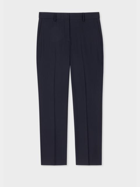 Paul Smith A Suit To Travel In - Women's Navy Slim-Fit Wool Trousers