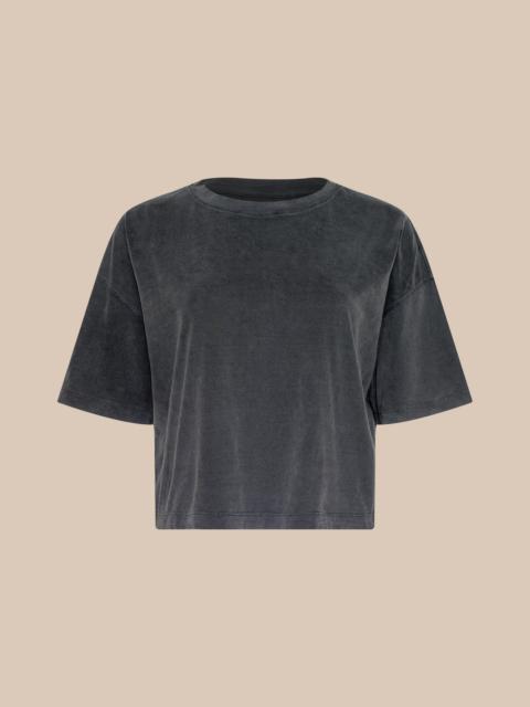 L'AGENCE Daria Oversized Cropped Tee