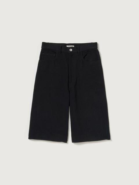 AURALEE SILK NEP DENIM 5P WIDE SHORTS