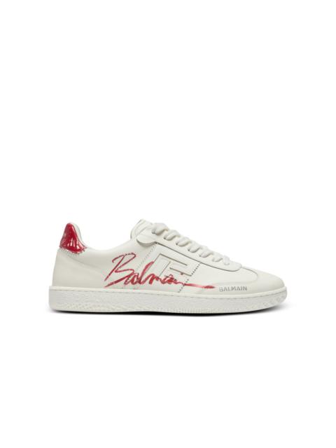Balmain Leather Balmain Swan Lipstick trainers
