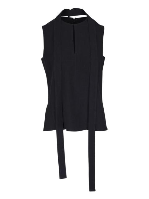 AKRIS linen-blend top