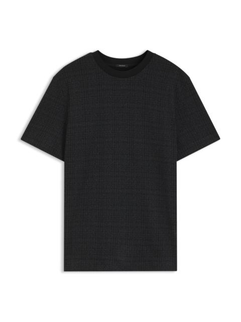 BOSS COTTON T-SHIRT WITH TWO-TONE JACQUARD-KNIT PATTERN