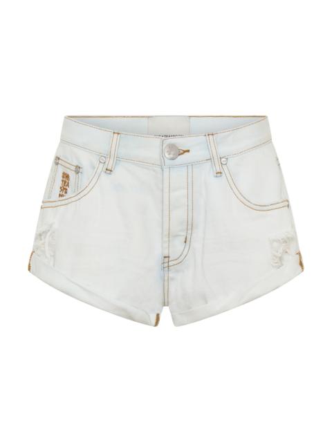 ONE TEASPOON Bandits Low Waist Denim Shorts - Arctic Blue