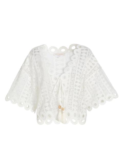 RAMY BROOK Women's Dottie Cover-Up Blouse - White Cotton