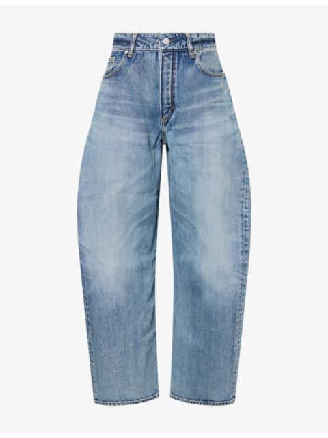 Alaïa Rodeo Vintage Barrel-Leg Denim Jeans
