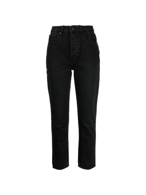 tapered cotton jeans