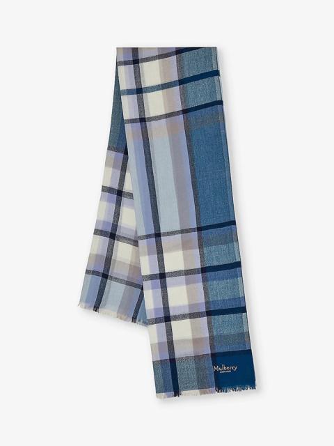 Mulberry Mega check lambswool scarf
