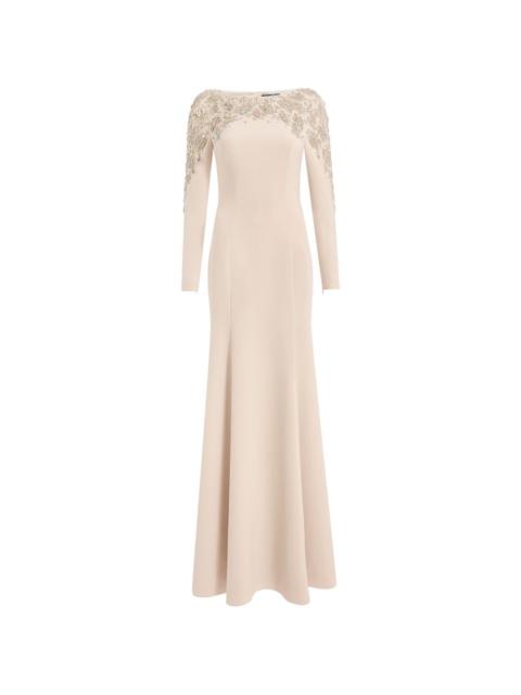 JENNY PACKHAM Kelly embellished long-sleeve maxi dress