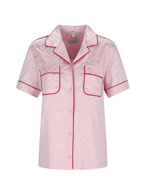 Off-White jacquard satin shirt