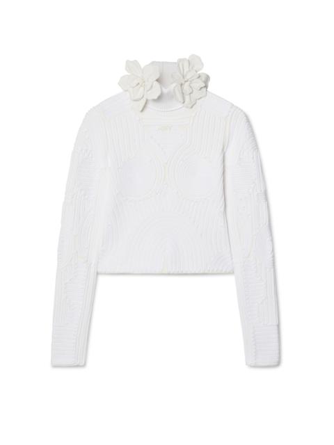 Off-White Flower Vortix Cor Embr Top