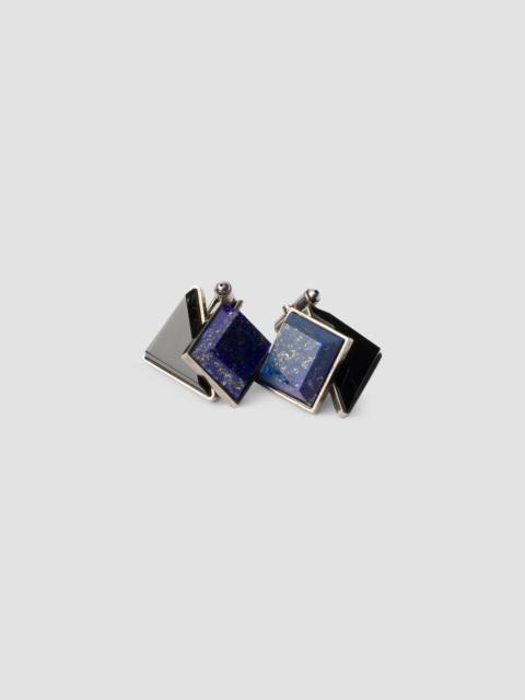 Prada Men's Metal and Semi-Precious Stone Cufflinks - Blue