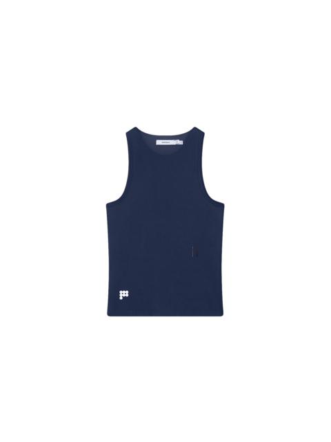 PANGAIA Womens Court Side Tank Top - Granite Navy