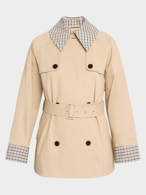 Rails Lucien Gingham Gabardine Trench Coat