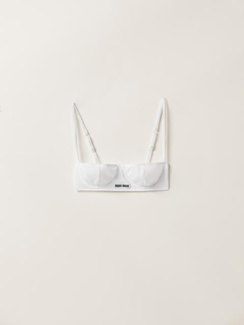 Miu Miu Ribbed knit demi bra