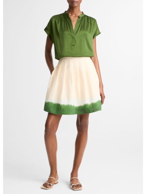 Vince Dip-Dye Pleated Skirt
