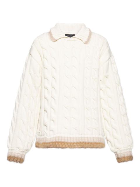 LACOSTE cable-knit sweater