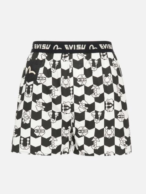 EVISU ALLOVER LOGO MONOGRAM PRINT BOXER SHORTS