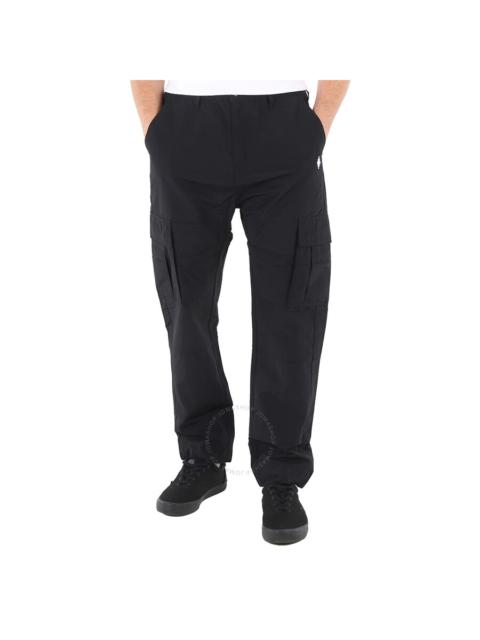 Marcelo Burlon County Of Milan Marcelo Burlon Men's Black White Cross Logo Cargo Pants