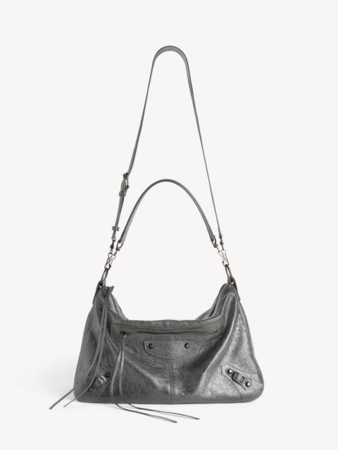BALENCIAGA Men's Le City Moto Medium in Volcanic Rock