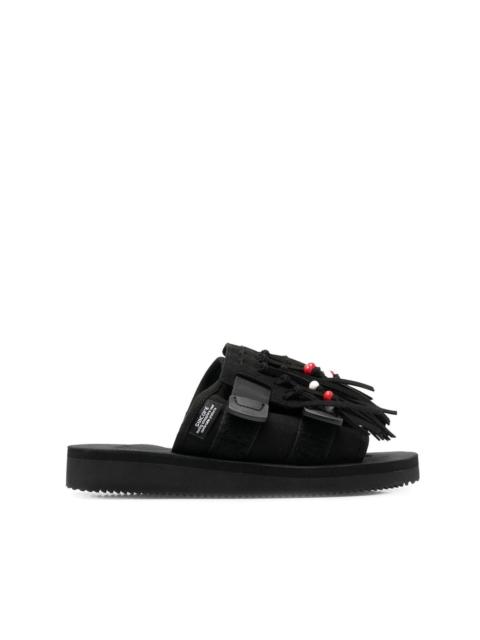 MOTO-Cab fringed sandals