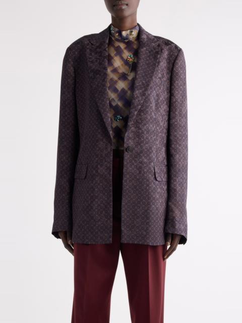 Dries Van Noten Dries Van Noten Bastis Single Breasted Blazer in Brown at Nordstrom