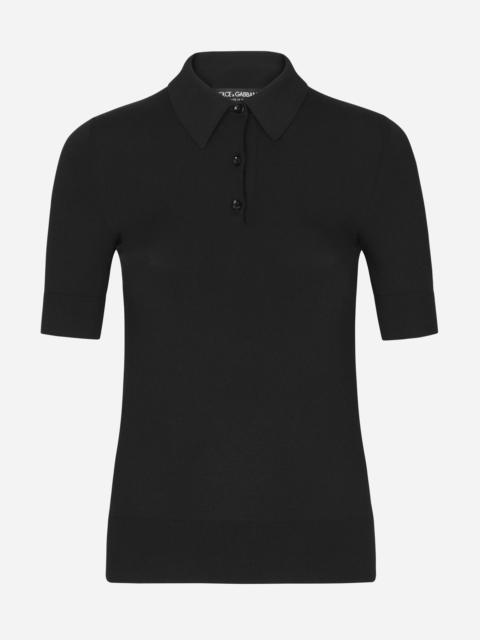 Viscose polo-shirt