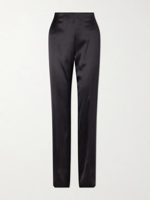 Valentino Silk-blend Duchesse Straight-leg Pants