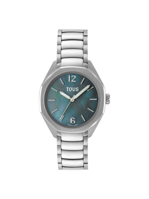 TOUS Analog Watch with Swiss movement, mother-of-pearl face and steel link bracelet TOUS Now Lady