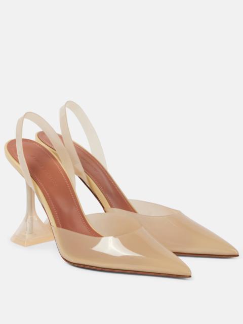 Holli Glass 95 PVC slingback pumps