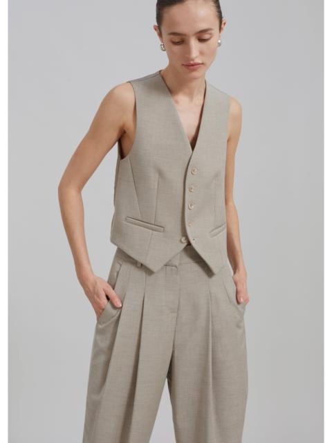 The Frankie Shop Gelso Waistcoat - Light Taupe Melange
