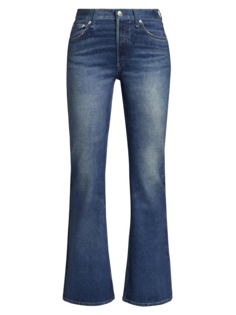 rag & bone Women's rb Miramar Ponte Dahlia Mid-Rise Flare Pants - Cosmo
