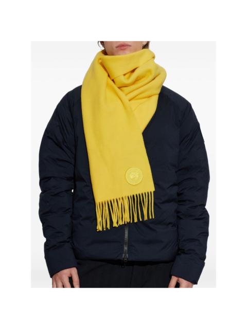 Canada Goose fringed wool-cashmere scarf