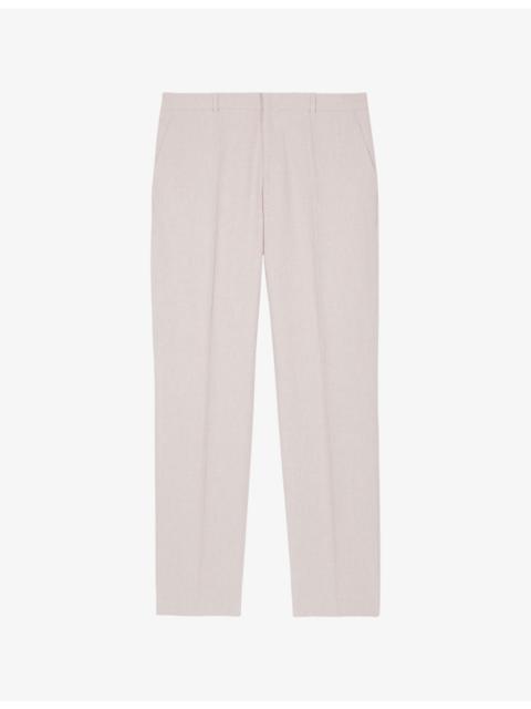 The Kooples Straight-Leg Regular-Fit Cotton and Linen-Blend Trousers