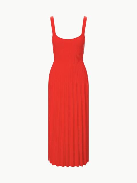 STAUD STAUD ELLISON DRESS RED ROSE