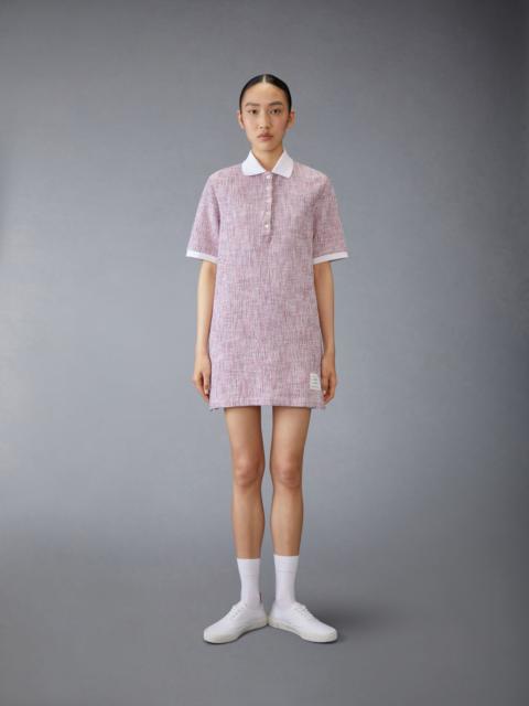 Thom Browne COTTON TWEED POLO DRESS