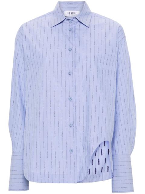 THE ATTICO Eliza striped cotton shirt