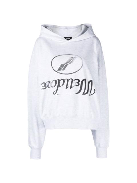 We11done logo-print hoodie