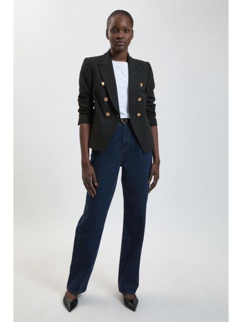 KAREN MILLEN Rigid Denim High Rise Straight Leg Jean