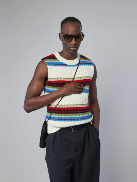 Dries Van Noten Striped Sleeveless Sweater