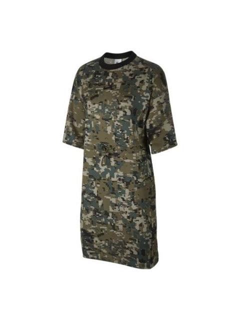 Nike (WMNS) Nike Mesh Casual Camouflage Olive Green Dress CJ0178-222