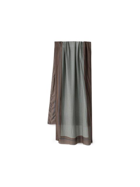 GUESS USA checked fringed-edge scarf