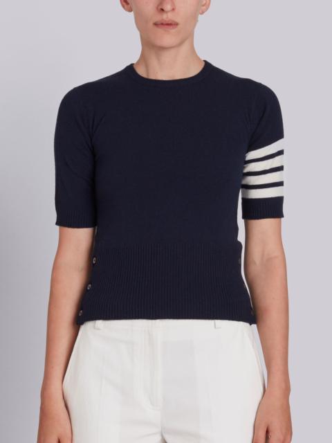 Thom Browne Cashmere Stripe Detail Sweater