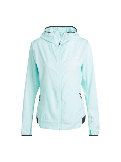 (WMNS) adidas Terrex Xperior Windweave Jacket 'Turquoise' HZ5317