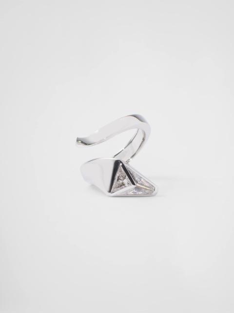 Eternal Gold snake ring in white gold and laboratory-grown diamonds