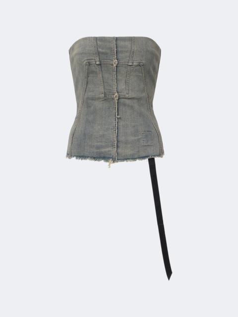 Rick Owens DRKSHDW DRKSHDW distressed denim tube top