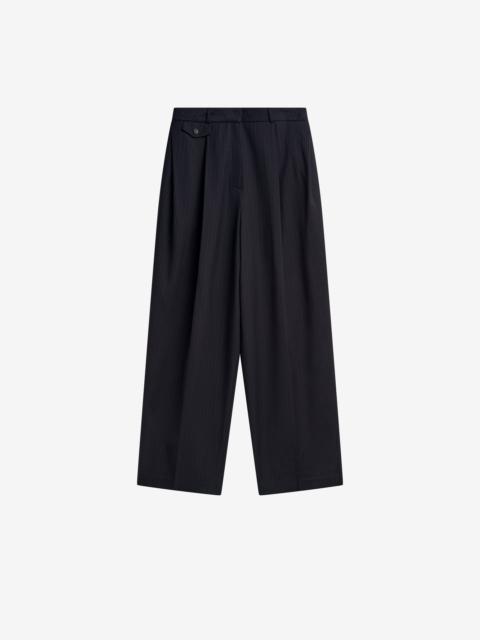 The Frankie Shop Helmond Pleated Trousers - Black Multi Stripe