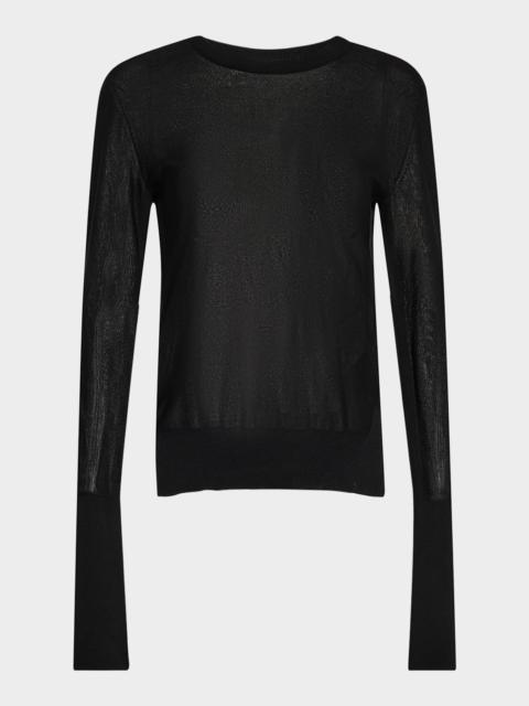 Jil Sander Sheer Knit Crewneck Sweater