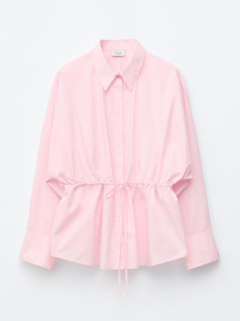 & Other Stories Cotton Poplin Drawstring Shirt