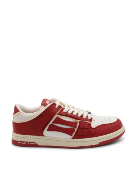 AMIRI red and white leather sneakers